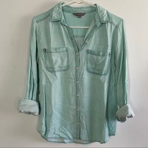 Tiffany Blue Super Soft Button Up